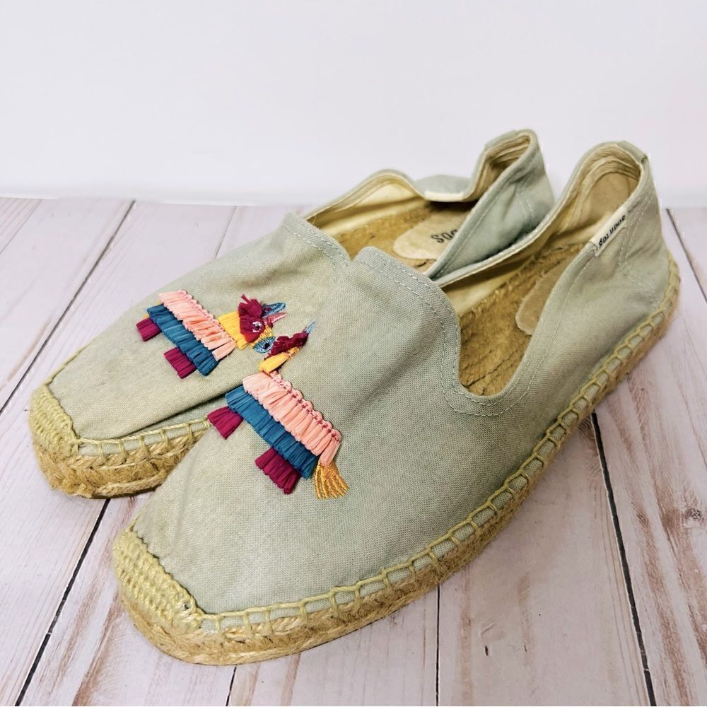 Soludos Platform Piñata Espadrilles Slip On Flat Shoes